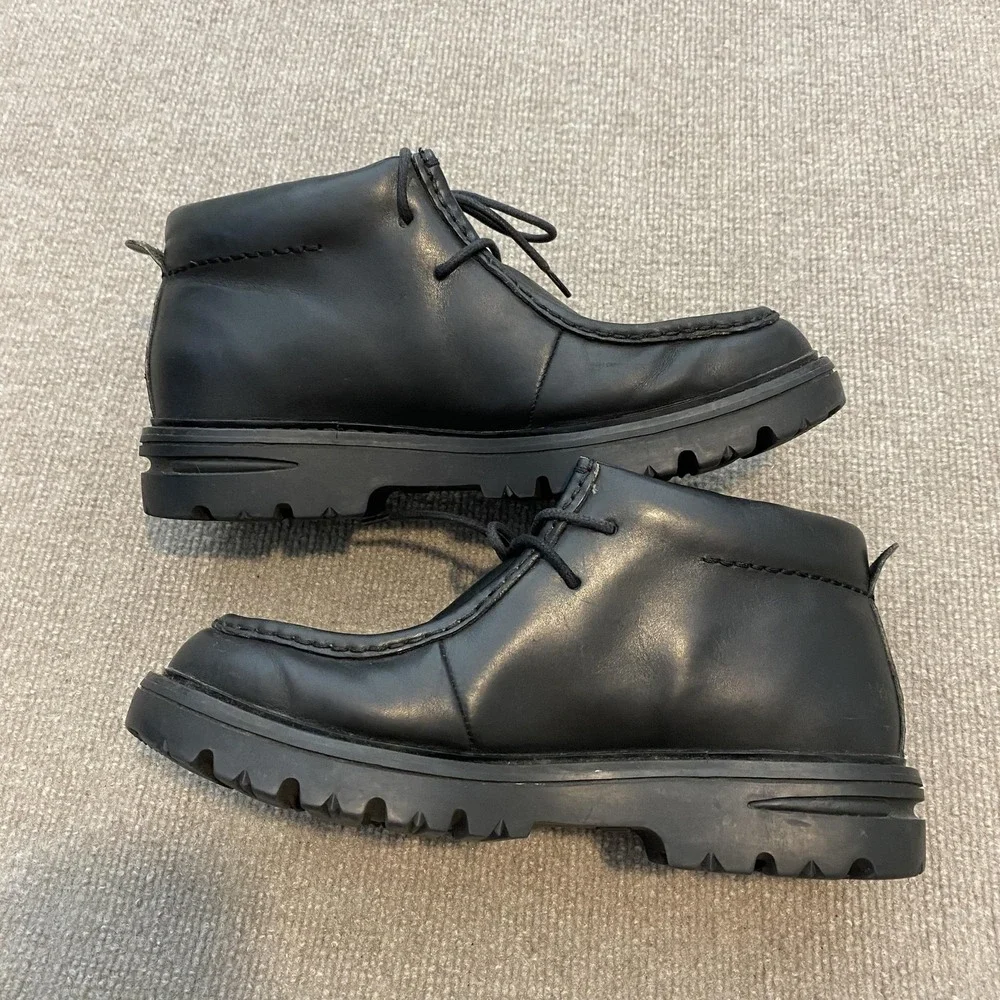 Timberland Boots Mens Size 10 Black Leather Chukka Ankle Lined Casual 59019